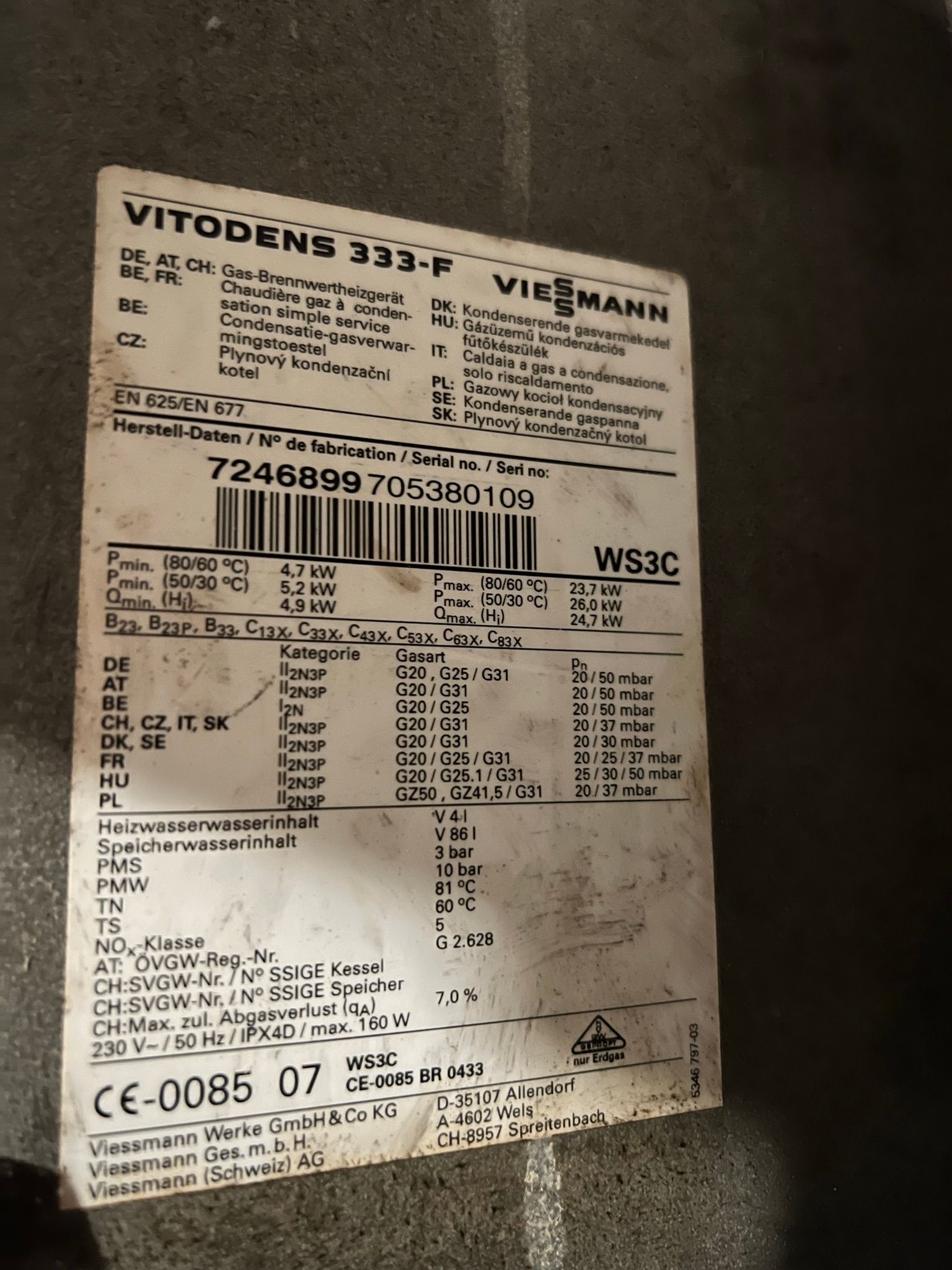 Kesselkreisregelung neu für Vitodens 333-F WS3C 2024 Typ-Nr. 7177361