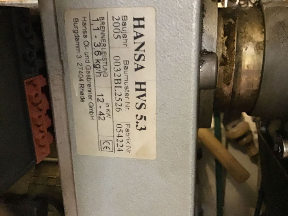 Hansa Hvs 32BL2526 Fabrikat Nummer 054224