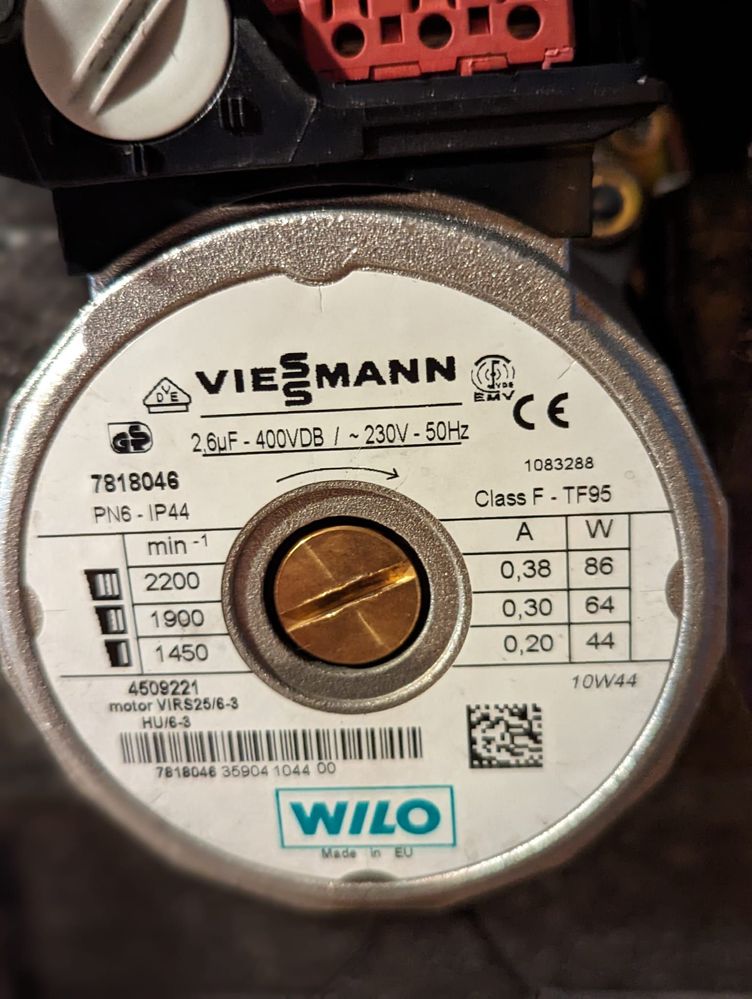 Viessmann Wilo Umwälzpumpenmotor 7818046 Divicon Typ 6-3 VIRS 25/6-3 Pumpe  - Heat Store