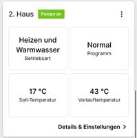 Vorgabe Kizi 19° greift nicht, stattdesen Haus mit 17°