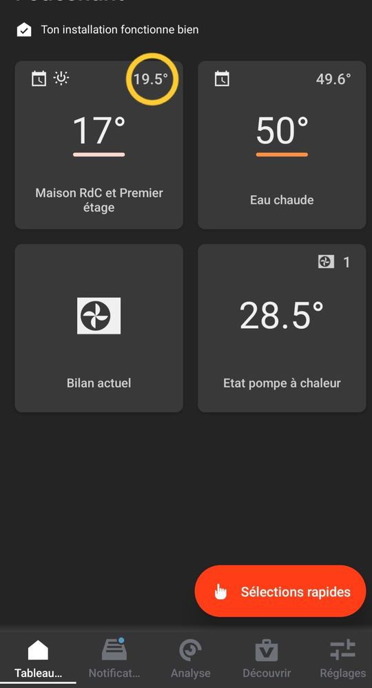 Innen Temp nur als Dasboard instant Messung zu lesen, kein Aufnahme