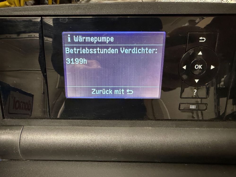 Betriebsstunden Verdichter 3199h