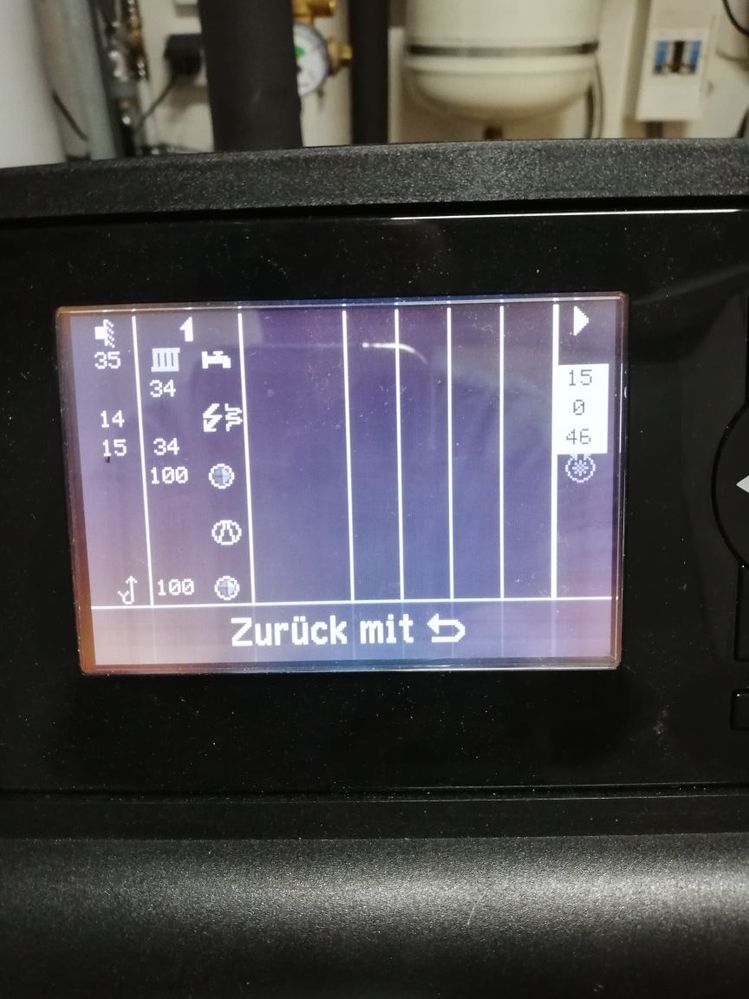 Heizungssymbol blinkt